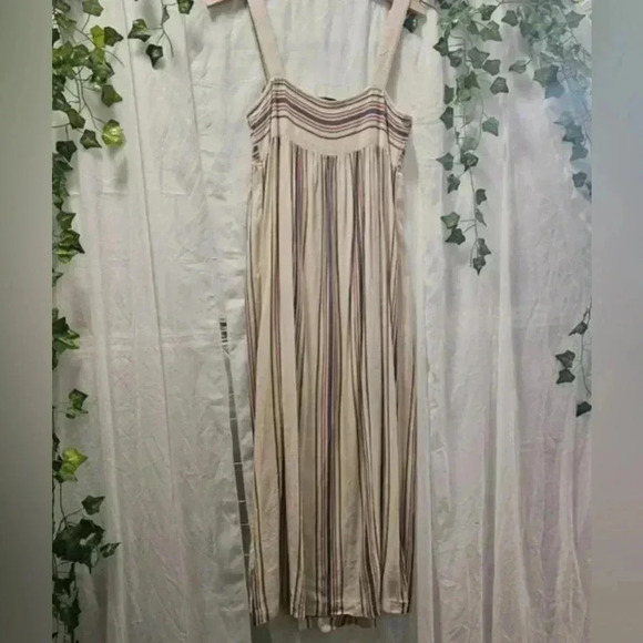 Zara Striped Button Down Tank Dress with Pockets - Picture 5 of 8